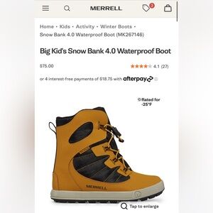 Waterproof Merrell Snow Boots-Toddler Boy